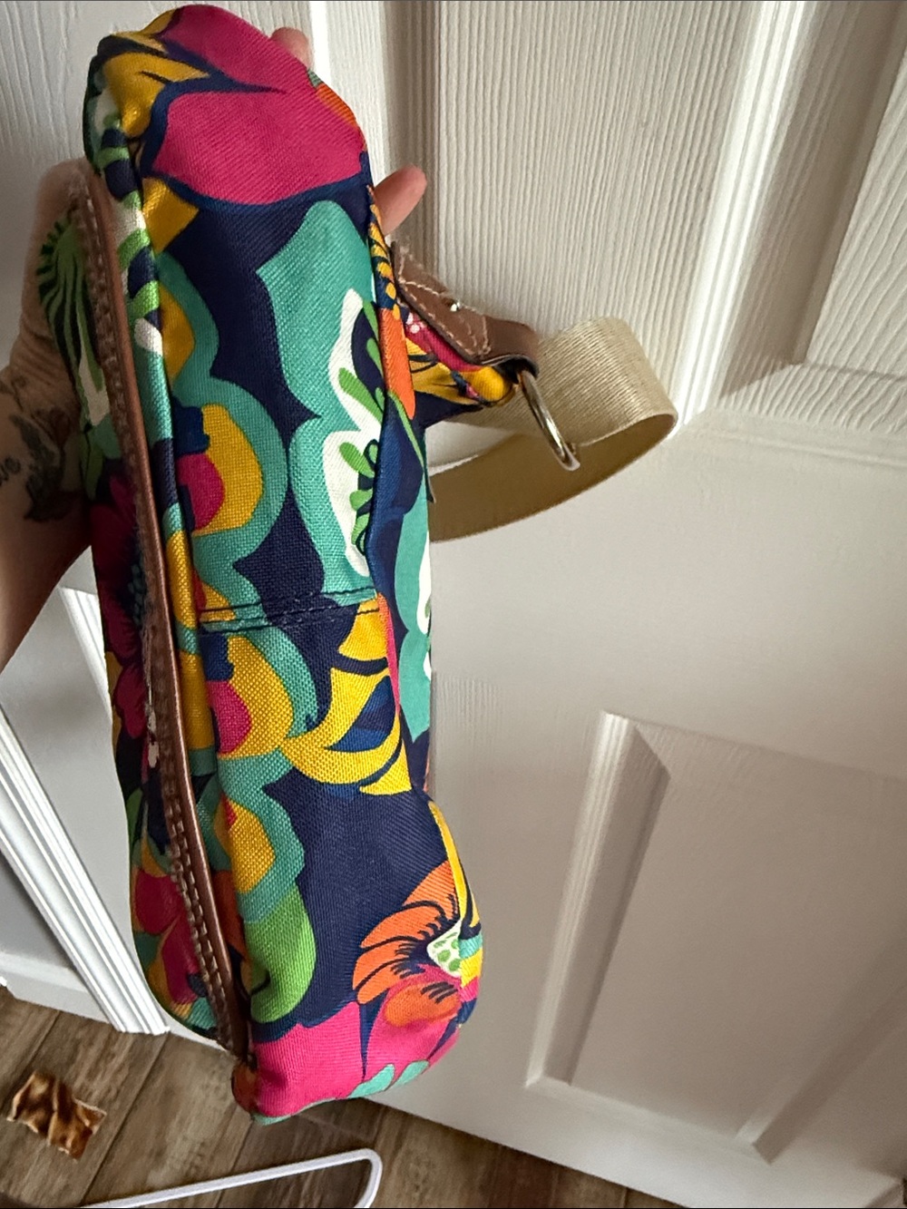 Lily Bloom Multicolor Floral Crossbody with Beige Strap - Picture 6 of 6